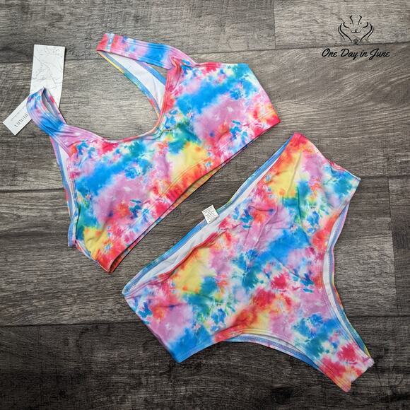 Largeberry Crop Top Bikini Swimsuit Size L - Picture 1 of 4